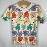 Size 6-7 (120): Hanna Andersson White/Colorful Pokemon Print 2pc Shorty PJs