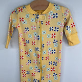Size 3-6m (60): Hanna Andersson Yellow/Multi Pinwheel Zip-Up 1pc PJs