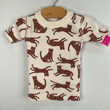 Size 2 (85): Hanna Andersson White/Multi Cheeta 2pc Shorty PJs
