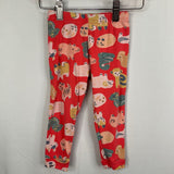 Size 2: Tea Red/Multi Animal 2pc PJs