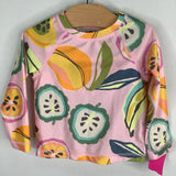 Size 6-9m: Tea Pink/Multi Fruit 2pc Long Sleeve Rash Guard Swim Suit