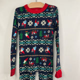 Size 8 (130): Hanna Andersson Blue/Red/Multi Holiday Gnomes 2pc PJs
