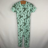 Size 12-18m: Kate Quinn Blue/Green Leaf Flower Short Sleeve Romper