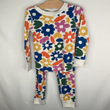 Size 4 (100): Hanna Andersson White/Multi Floral 2pc PJs