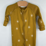 Size 3-6m: Pehr Yellow/White Star Zip Up 1pc Footy PJs
