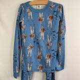 Size 8 (130): Hanna Andersson Blue/Multi Star Wars Halloween 2pc PJs