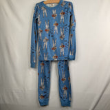 Size 8 (130): Hanna Andersson Blue/Multi Star Wars Halloween 2pc PJs