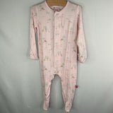 Size 3-6m: Magnetic Me Pink/Multi Animals 1pc Footy Pj