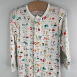 Size 3-6m: Magnetic Me White/Multi Alphabet 1pc Footy Pj