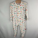 Size 3-6m: Magnetic Me White/Multi Alphabet 1pc Footy Pj