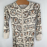 Size 18-24m: Little Sleepies White/Black Cat Bamboo 1pc Zip PJs