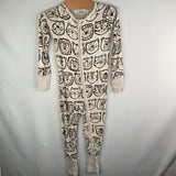 Size 18-24m: Little Sleepies White/Black Cat Bamboo 1pc Zip PJs
