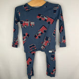 Size 2: Gap Blue/Red Firetruck 2pc PJs
