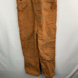 Size 4: Carhartt Brown Flannel Lined Overalls