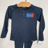 Size 2: Patagonia Navy 2pc Capilene Base Layer Set