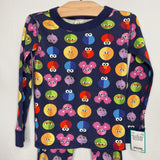 Size 4 (100): Hanna Andersson Blue Colorful Sesame Street 2pc PJs