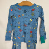 Size 3 (90): Hanna Andersson Blue Sea Print 2pc PJs