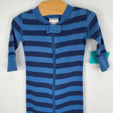 Size 0-3m (50): Hanna Andersson Blue Striped 1pc PJs