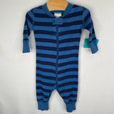 Size 0-3m (50): Hanna Andersson Blue Striped 1pc PJs