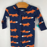 Size 0-3m (50): Hanna Andersson Blue Foxes 1pc PJs