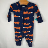 Size 0-3m (50): Hanna Andersson Blue Foxes 1pc PJs