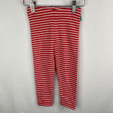 Size 2-3: Baby Boden Red White Striped Leggings