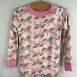 Size 4 (100): Hanna Andersson Pink/Multi Unicorn 2pc PJs
