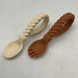 Wee Sprout Braided Easy Grip 3pc Mini Silicone Spoons