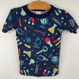 Size 4 (100): Hanna Andersson Navy/Multi Science Kit 2pc Shorty PJs