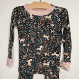 Size 4 (100): Hanna Andersson Black/Multi Unicorn 2pc PJs