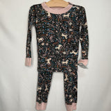 Size 4 (100): Hanna Andersson Black/Multi Unicorn 2pc PJs