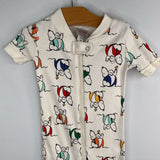 Size 12-18m (75): Hanna Andersson White/Multi Snoopy1pc Shorty PJs