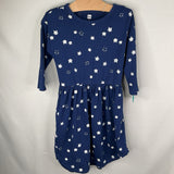 Size 5: Tea Blue/White Kitty Long Sleeve Dress