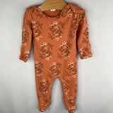Size 3-6m: Kate Quinn Orange/Multi Floral Long Sleeve Romper