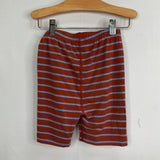 Size 8 (130): Hanna Andersson Orange/Blue Striped 2pc Shorty PJs