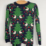 Size 5 (110): Hanna Andersson Blue/Green/Multi Bunny Forest 2pc PJs