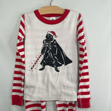 Size 8 (130): Hanna Andersson White/Red/Black Darth Vader 2pc Holiday PJs