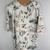 Size 3-6m (60): Hanna Andersson White Snowy Animals 1pc Nighty PJs