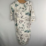 Size 3-6m (60): Hanna Andersson White Snowy Animals 1pc Nighty PJs