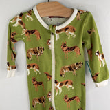 Size 3-6m: Milkbarn Green Dogs Print 1pc PJs