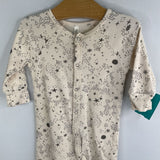 Size 3-6m: Rylee + Cru Creme Grey Stars 1pc PJs