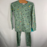 Size 5 (110): Hanna Andersson Green Bunnies 2pc PJs