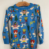 Size 4 (100): Hanna Andersson Blue Holiday Print 2pc PJs
