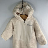 Size 3-6m: Columbia White Fleece Hooded Bunting