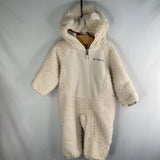 Size 3-6m: Columbia White Fleece Hooded Bunting