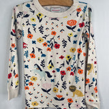Size 5 (110): Hanna Andersson White/Multi Floral 2pc PJs