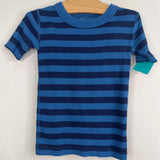 Size 4 (100): Hanna Andersson Blue Striped 2pc Shorty PJs