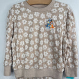 Size 5: Tan/White Floral Bluey 2pc Sweatshirt/Pants