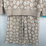 Size 5: Tan/White Floral Bluey 2pc Sweatshirt/Pants