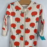 Size 6-12m (70): Hanna Andersson White/Orange Pumpkin 1pc PJs